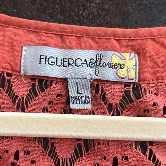 Figueroa & Flower Orange Blouse - Size Large - Picture 4 of 10
